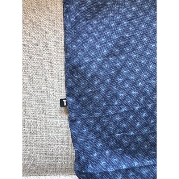 Ted Baker Men's Long Sleeve Diamond Print Button Down Shirt Blue Size 4 Cotton - Picture 8 of 11